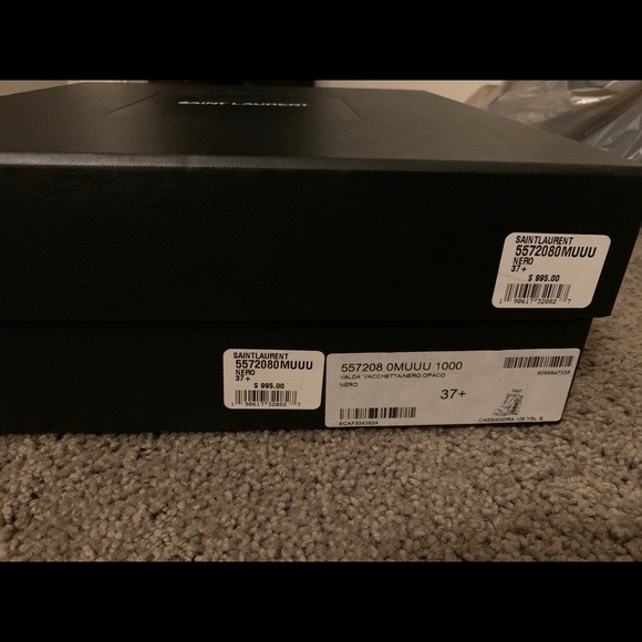 Saint Laurent Cassandra Opyum Wedge Sandals - Picture 6 of 6